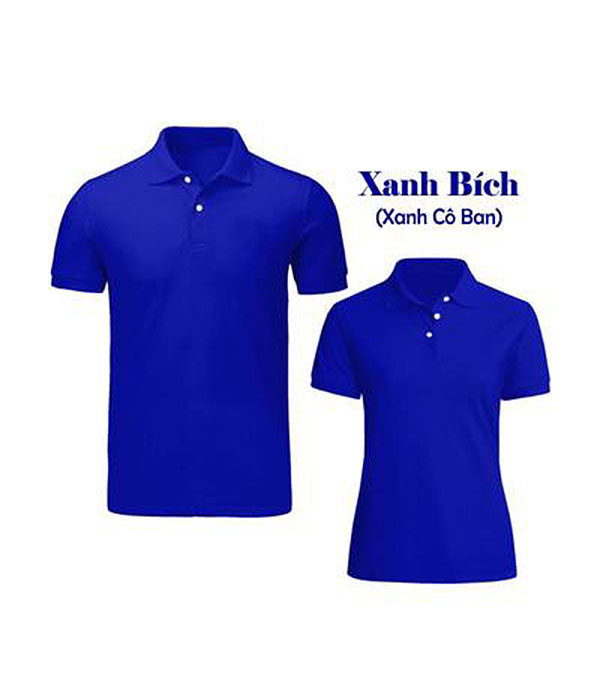 Mẫu áo thun tròn màu xanh