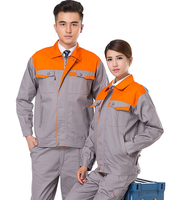 Mẫu Quần Áo Bảo Hộ xám phối cam